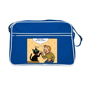 Première rencontre de Franky & Meeko - Sac Retro - bleu/blanc - Devant