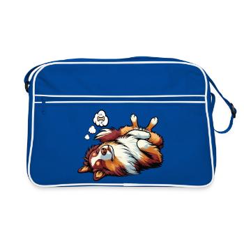 Berger australien Aussie Aussie Propriétaires Aussies - Sac Retro - bleu/blanc - Devant