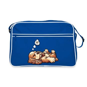 Cocker Spaniel Cocker Chien Cocker Propriétaire de cocker Spaniel - Sac Retro - bleu/blanc - Devant