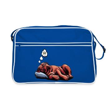 Mastiff de Bordeaux Propriétaire du Mastiff de Bordeaux - Sac Retro - bleu/blanc - Devant