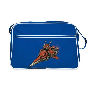 Samurai Spaceship - Retro Bag - blue/white - Front