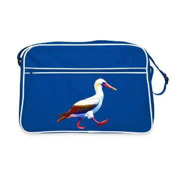 Nazca booby gift - Retro Bag - blue/white - Front