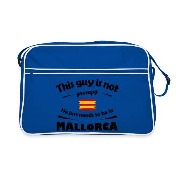 Bandes brossées du drapeau espagnol de Majorque - Sac Retro - bleu/blanc - Devant