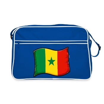 Illustration du drapeau du Sénégal - Sac Retro - bleu/blanc - Devant