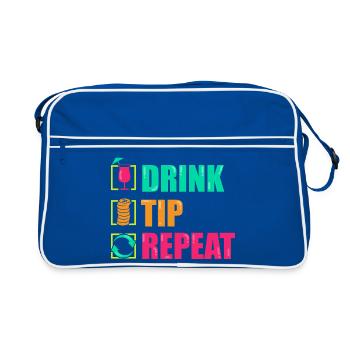 Serveur Barman Barchef - Sac Retro - bleu/blanc - Devant