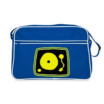tourne-disque - Sac Retro - bleu/blanc - Devant