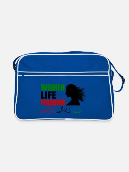 Women life freedom - Retro Tasche - Blau/Weiß
