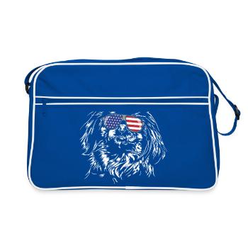 Beijing Amérique Flag Lunettes de soleil Chiens Wilsigns - Sac Retro - bleu/blanc - Devant