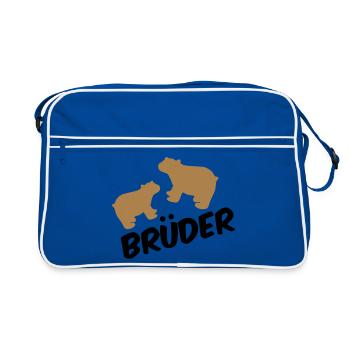 bruder - Retro Tasche - Blau/Weiß - Vorne