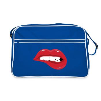 les lèvres - Sac Retro - bleu/blanc - Devant