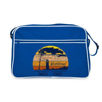 West beach my love - Darss Baltic Sea - Retro Bag - blue/white - Front