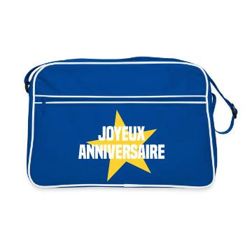 Joyeux anniversaire étoile - Sac Retro - bleu/blanc - Devant