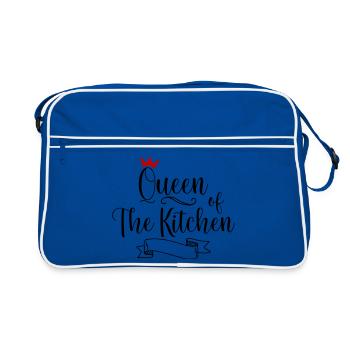 Tablier de cuisine femme - Sac Retro - bleu/blanc - Devant