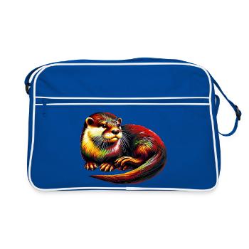 Loutre - Sac Retro - bleu/blanc - Devant