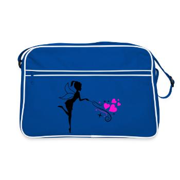 Fairy Elf Spell - Retro Bag - blue/white - Front