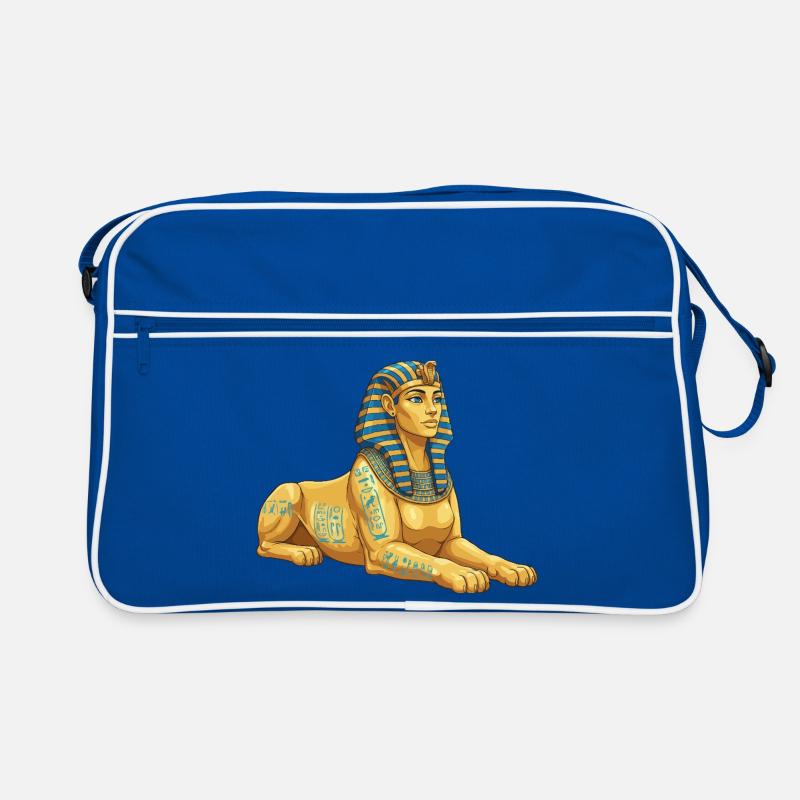 Sphinx doré avec hiéroglyphes Sac Retro