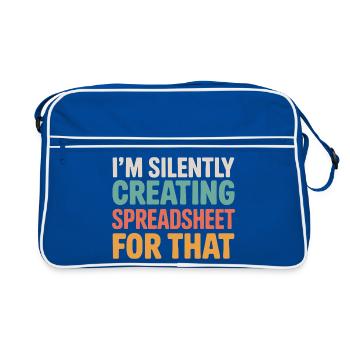 Dafür erstelle ich still und leise eine Tabelle - Retro Tasche - Blau/Weiß - Vorne