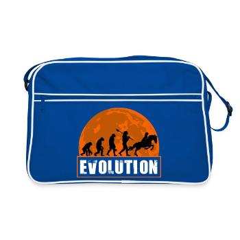 Horse Racing Evolution Equestrian Jockey Sunset - Retro Bag - blue/white - Front