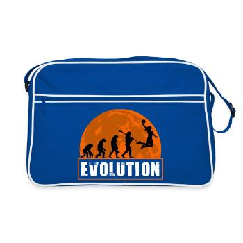 Evolution of Basketball Player Dunking Retro - Retro Bag - blue/white - Front