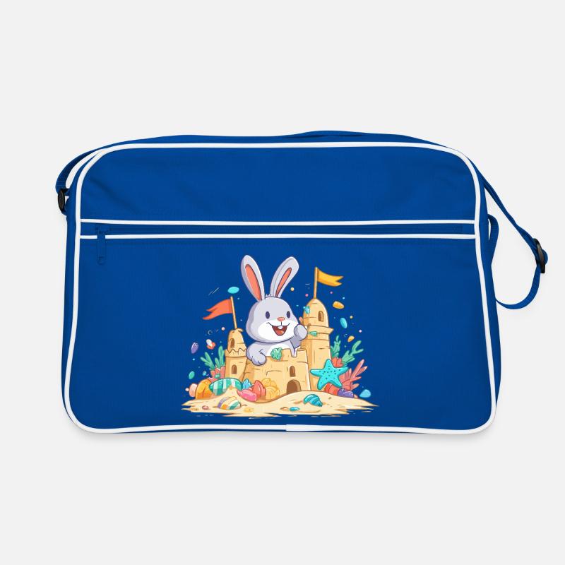 Summer bunny at the sandpit Retro Bag