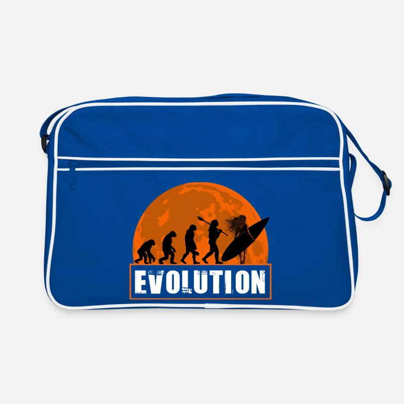 Évolution de la silhouette vintage du coucher de soleil surf Sac Retro