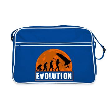 Evolution of Hang Glider Pilot Sunset Design - Retro Bag - blue/white - Front