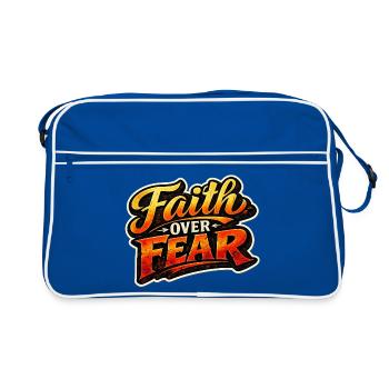 Foi à propos de la conception de la flamme de la peur - Sac Retro - bleu/blanc - Devant