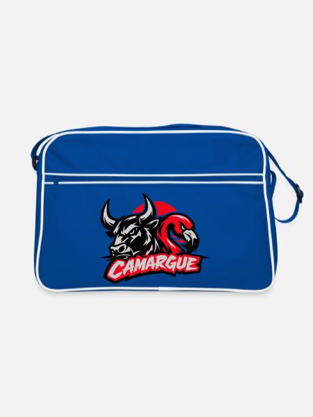 Camargue - Retro Tasche - Blau/Weiß - Vorne