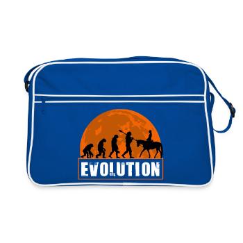 Évolution de l’art équestre de l’homme à cheval - Sac Retro - bleu/blanc - Devant