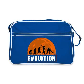 Évolution du fitness féminin Gym Bodybuilding - Sac Retro - bleu/blanc - Devant