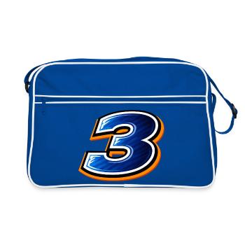 Conception du maillot de football numéro 3 Sportif - Sac Retro - bleu/blanc - Devant