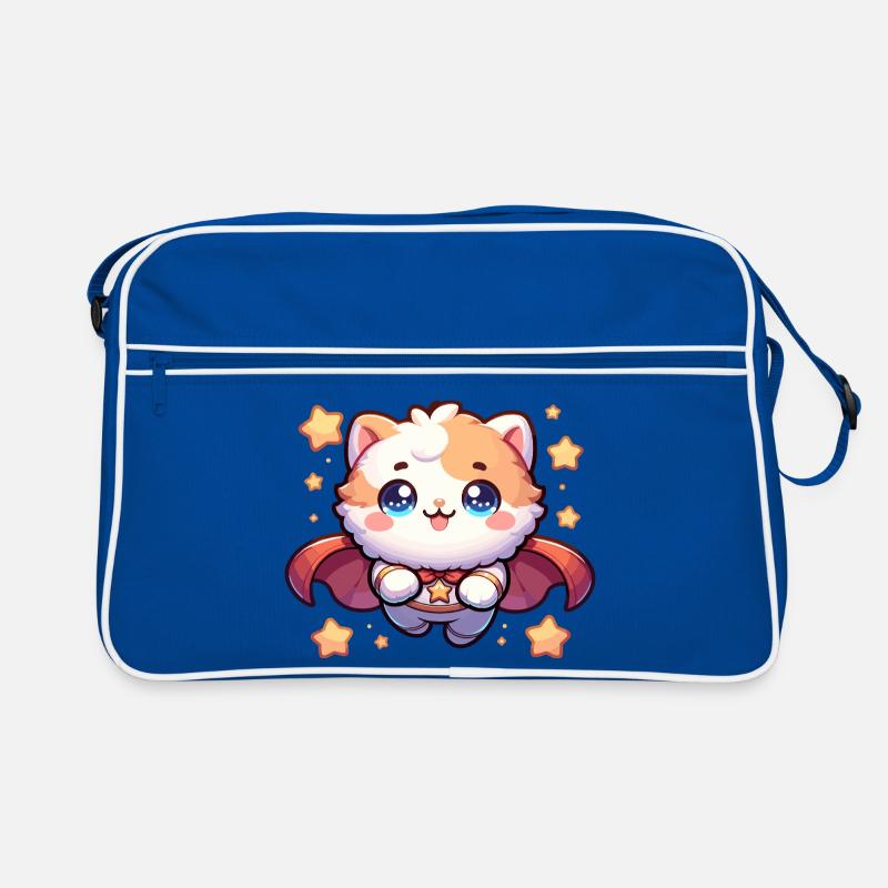 Helden Kätzchen Superheld Katze Super Mieze Retro Tasche