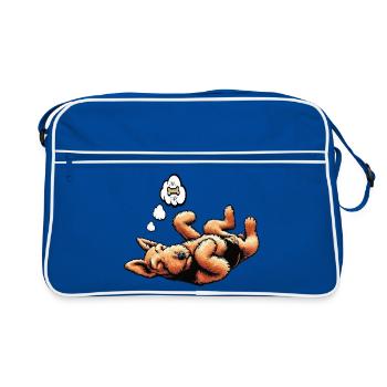 Airedale Terrier Airedales Airedale Lover - Sac Retro - bleu/blanc - Devant