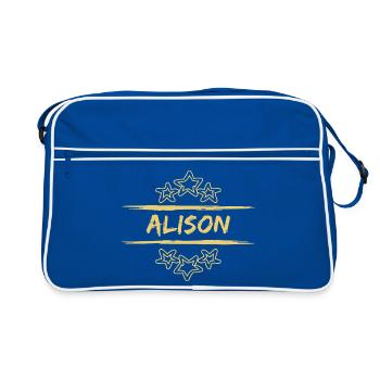Nom de naissance Alison - Sac Retro - bleu/blanc - Devant