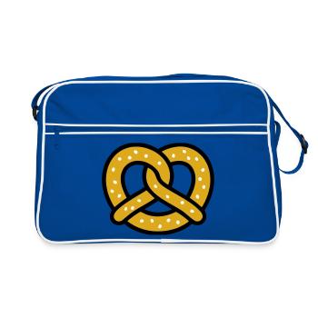 Festival folk du jardin de bière Pretzel Bavaria Pretzel Baker - Sac Retro - bleu/blanc - Devant