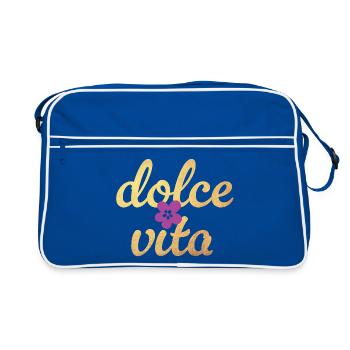 Citation de la fleur de luxe Dolce Vita Flower Blossom Gold - Sac Retro - bleu/blanc - Devant