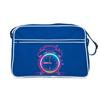 Retro Bell Clock - Retro Bag - blue/white - Front