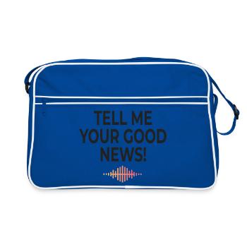 Dis-moi ta bonne nouvelle Minimal - Sac Retro - bleu/blanc - Devant