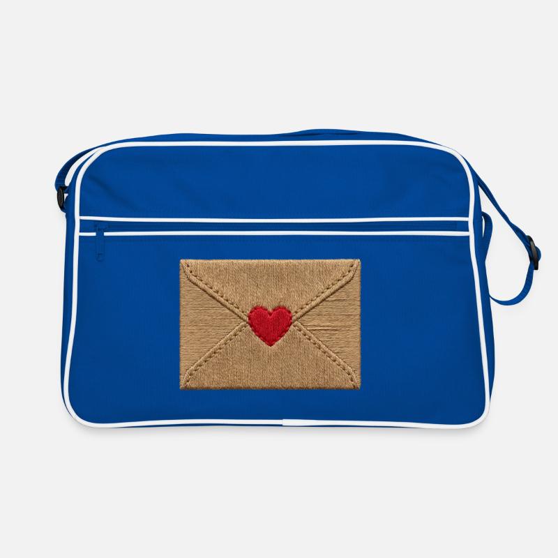 Love letter in embroidered look (printed) Retro Bag