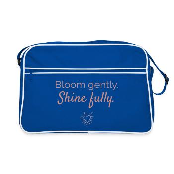 Floraison douce - brille puissamment - Sac Retro - bleu/blanc - Devant