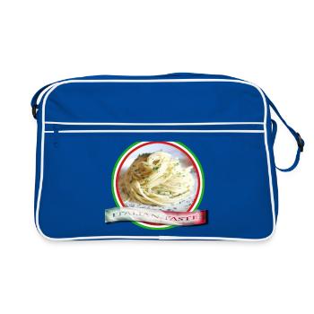 Spaghetti, Italian taste - Retro Bag - blue/white - Front