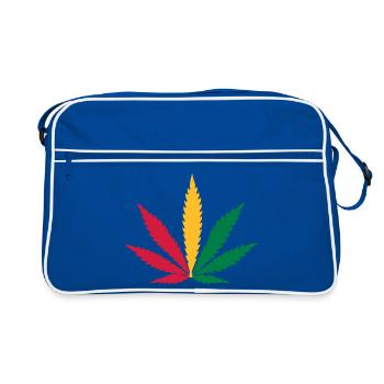 weed rasta cannabis marihuana - Sac Retro - bleu/blanc - Devant