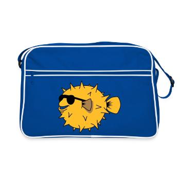 YEAH COOL - Retro Tasche - Blau/Weiß - Vorne