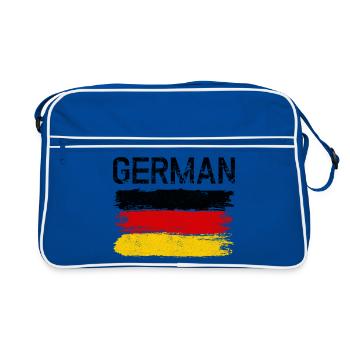 German Flag Brushstroke - Retro Bag - blue/white - Front