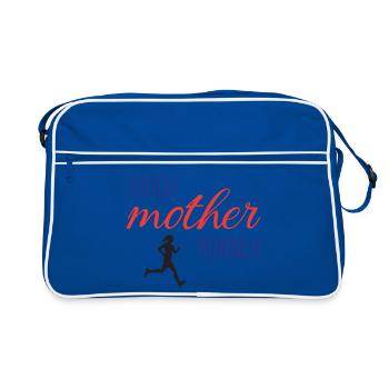 Tough Mother Runner - Retro Tasche - Blau/Weiß - Vorne