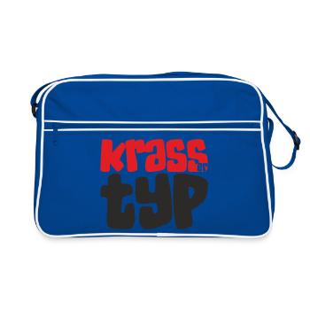 Krasser Typ - Retro Tasche - Blau/Weiß - Vorne