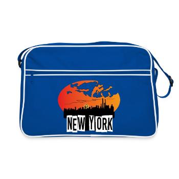 Horizon de New York - Sac Retro - bleu/blanc - Devant