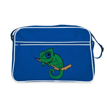 Lui le Caméléon, Tricolore - Sac Retro - bleu/blanc - Devant