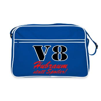 V8 displacement instead of spoiler ......................... - Retro Bag - blue/white - Front