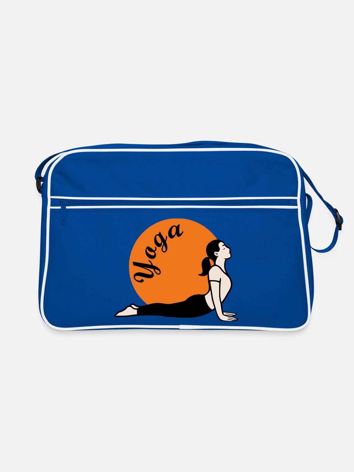 Yoga Love - Retro Bag - blue/white - Front